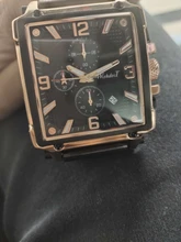 Reloj deportivo para hombre, cronógrafo de cuarzo, con Esfera Grande cuadrada de cuero, marca superior de lujo, a la moda, resistente al agua, nuevo, 2021