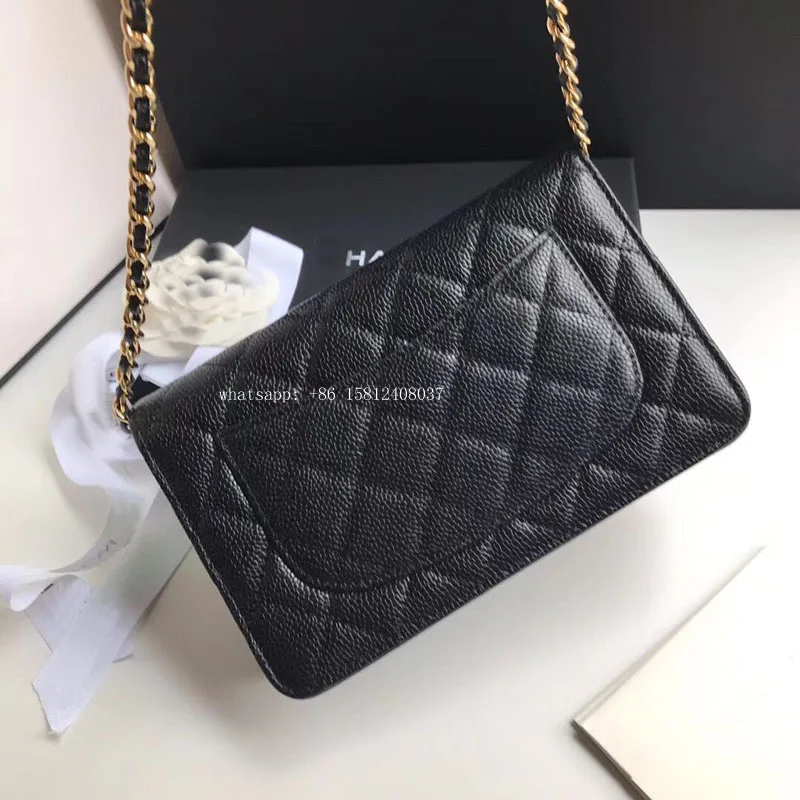 

luxury brand woc plain caviar bag classic crossbody handbags women top quality real leather designer bags small chains bag 2019