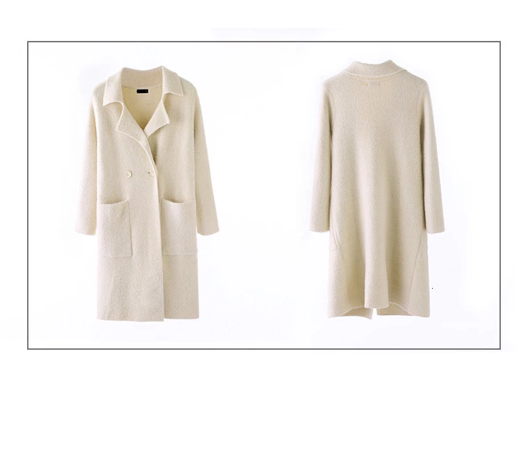Зима, Женское шерстяное кашемировое одноцветное Свободное пальто, куртка, Женское шерстяное простое пальто, элегантное женское длинное пальто, кардиган, одежда