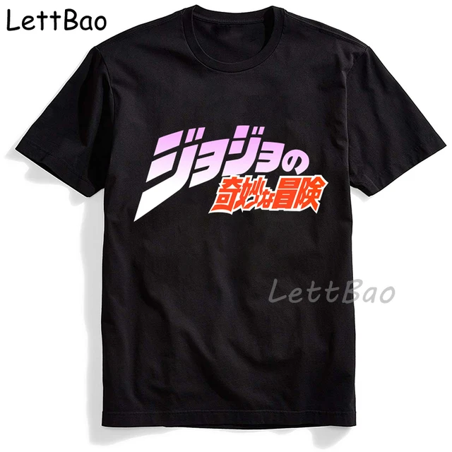 Hot-sale Jojos Bizarre Adventure Printed T Shirt Men Japanese Anime Male Tshirt Short Sleeve Funny T Shirts Black Tops&Tees 3