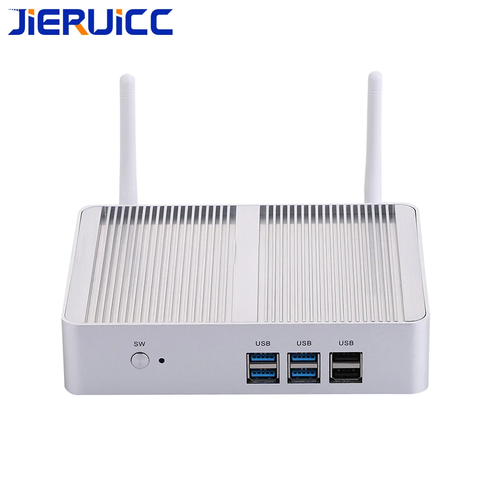 Безвентиляторный мини-ПК Intel N3150 Celeron quad core 1,6~ 2,08 GHz Win10 мини-компьютер Dual HDI Dual LAN