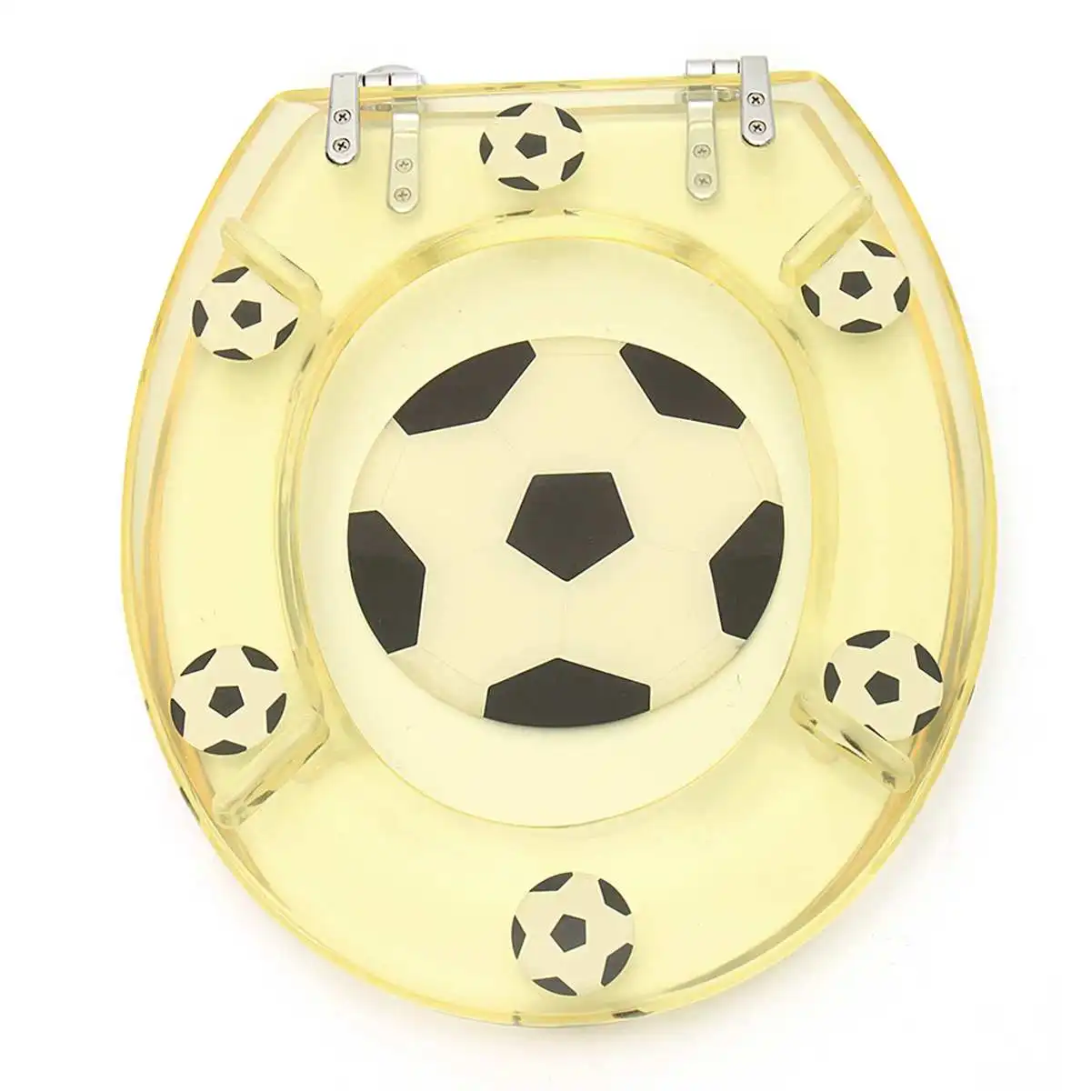 Football Medium Density Fiberboard MDF Toilet Seat Cover Slowly Drop Bathroom Toilet Lid Bathroom Seat Replacement Accessories