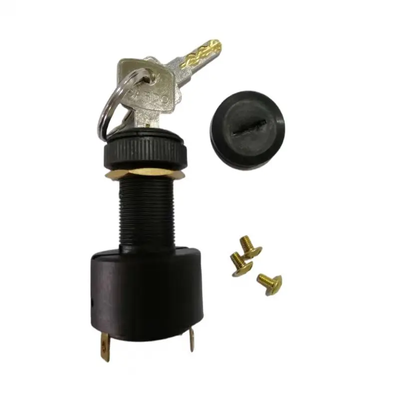 Marine RV Boat  Universal Ignition Starter Key Switch Barrel With Rubber Dust Cap 10A car 12v one click start button universal anti theft one ignition starter universal mounting system vehicle starter