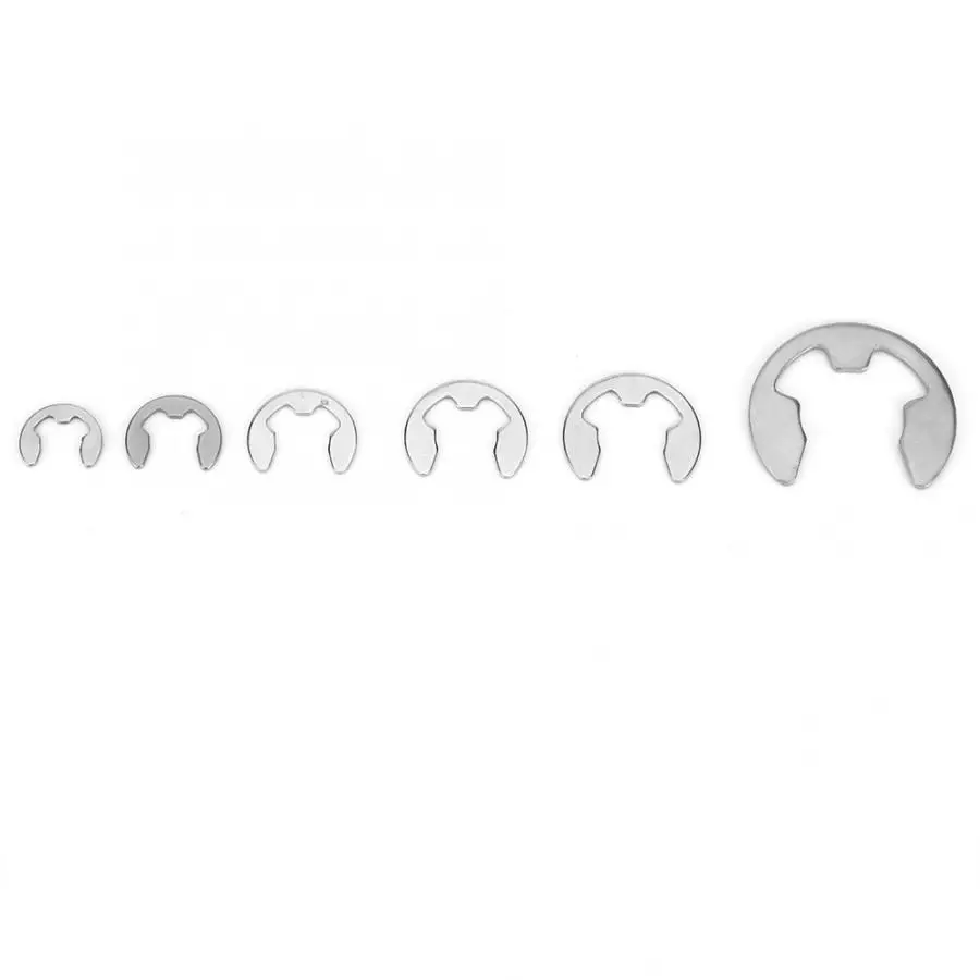 copper washer 300 Pcs E Clip Set Stainless Steel E-Type Retaining Ring Circlip Assortment Kit M1.2~M15 stainless steel washers