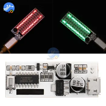 

2*17/2*13 Mini USB Music Audio Spectrum Indicator Volume Level Control LED Display Module High Sensitivity Adjustable