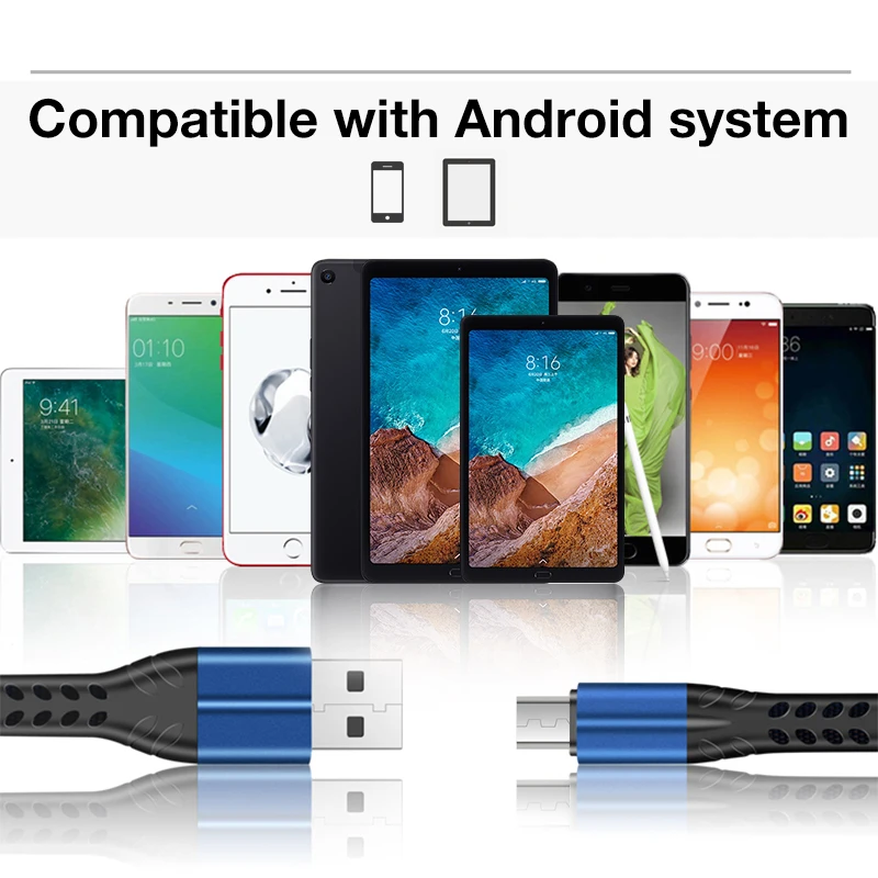 Кабель Micro USB 3.5A кабель для быстрой зарядки нейлоновые кабели для мобильных телефонов usb-адаптер для передачи данных зарядное устройство для быстрой зарядки телефона