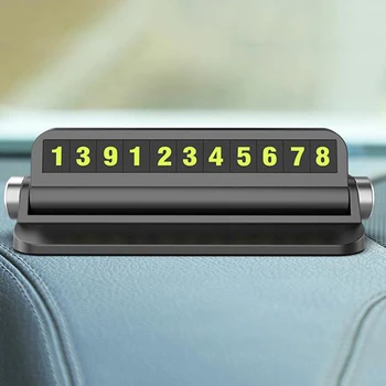 

Hidden Temporary Parking Card Sticker Multifunctional Car Phone Number Plate Mobile Phone Bracket Car Accessories