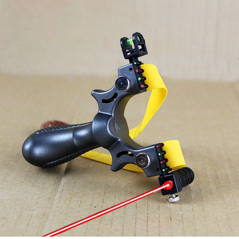 

New Resin Slingshot Catapult with Flat Rubber Band Outdoor Hunting Shooting Slingshot Laser Aiming Slingshot