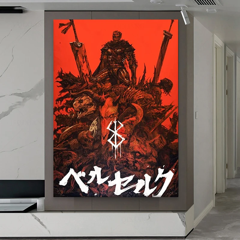 Quadro Berserk Arte Anime Mangá Poster Com Moldura em Promoção na Americanas