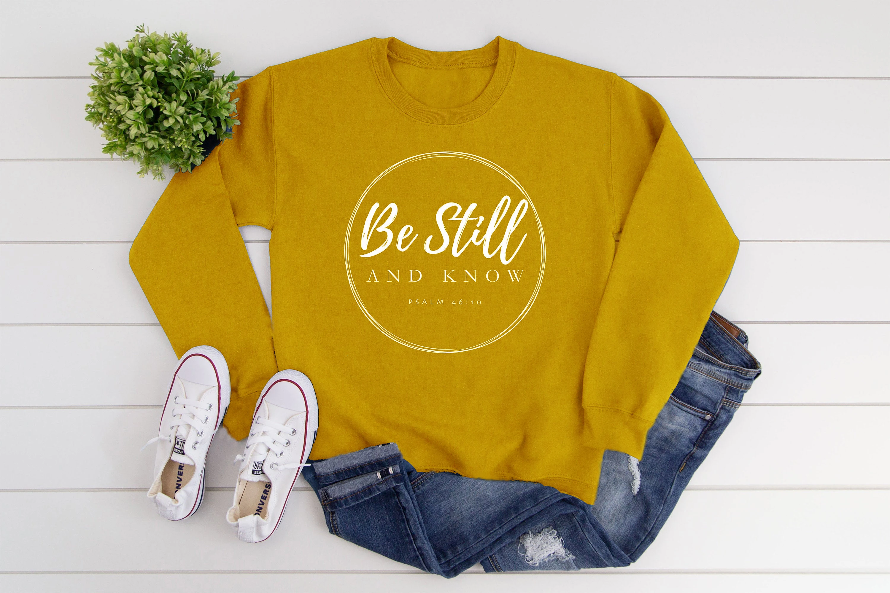 Be still and know Толстовка Забавный Графический tumblr гранж Чистый хлопок джемпер эстетические пуловеры повседневные унисекс верхняя одежда свитшоты