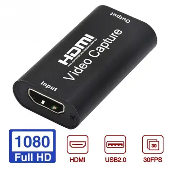 

Metal HD 1080P Mini Audio Video Card Portable HDMI To USB 2.0 Teaching