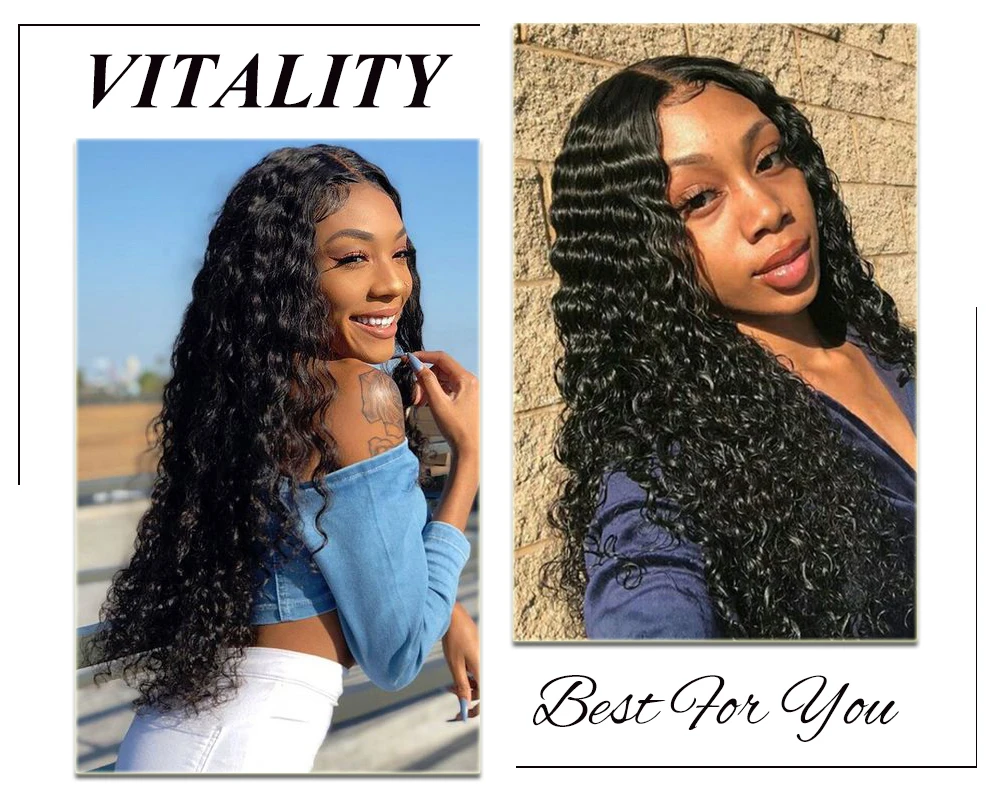 Brazilian Deep Wave Bundles With Closure Remy Human Hair Bundles with Closure Pre Plucked Julia Lace Closure with Weave Bundles (14)