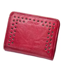 Модный повседневный кожаный женский бумажник с тремя сложениями, украшение, кошелек унисекс, стандартные кошельки, Короткие