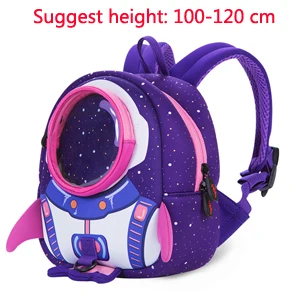 purple 100-120 cm Рюкзак-кенгуру для детей с защитой от потери, многофункциональные прогулочные ремни для малышей, Детская Регулируемая сумка с милым рисунком - Цвет: purple 100-120 cm