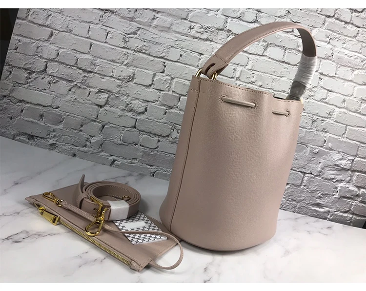 luxury brand classic leather bucket bag with single-shoulder diagonal straddle bag for women Large capacity handbag