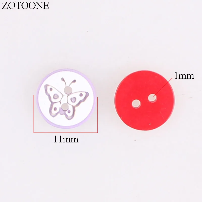 ZOTOONE ручной работы пластиковые круглые пуговицы бабочки Noel аксессуары Скрапбукинг для одежды DIY ремесло украшения кнопка E
