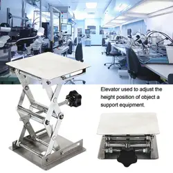 Plataforma de elevação para controle manual de 100x100mm, itens de elevação para laboratório