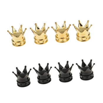 

8 Pieces Crown Car Tire Air Stem Valve Caps Wheel Airtight Screw Cover Dust