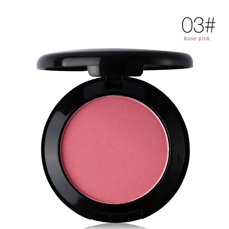 Rose pink BIOAQUA 4 цвета Румяна водонепроницаемый пигмент модифицированный контур минеральная Порошковая Косметика натуральный стойкий Блестящий розовый румяна - Цвет: Rose pink