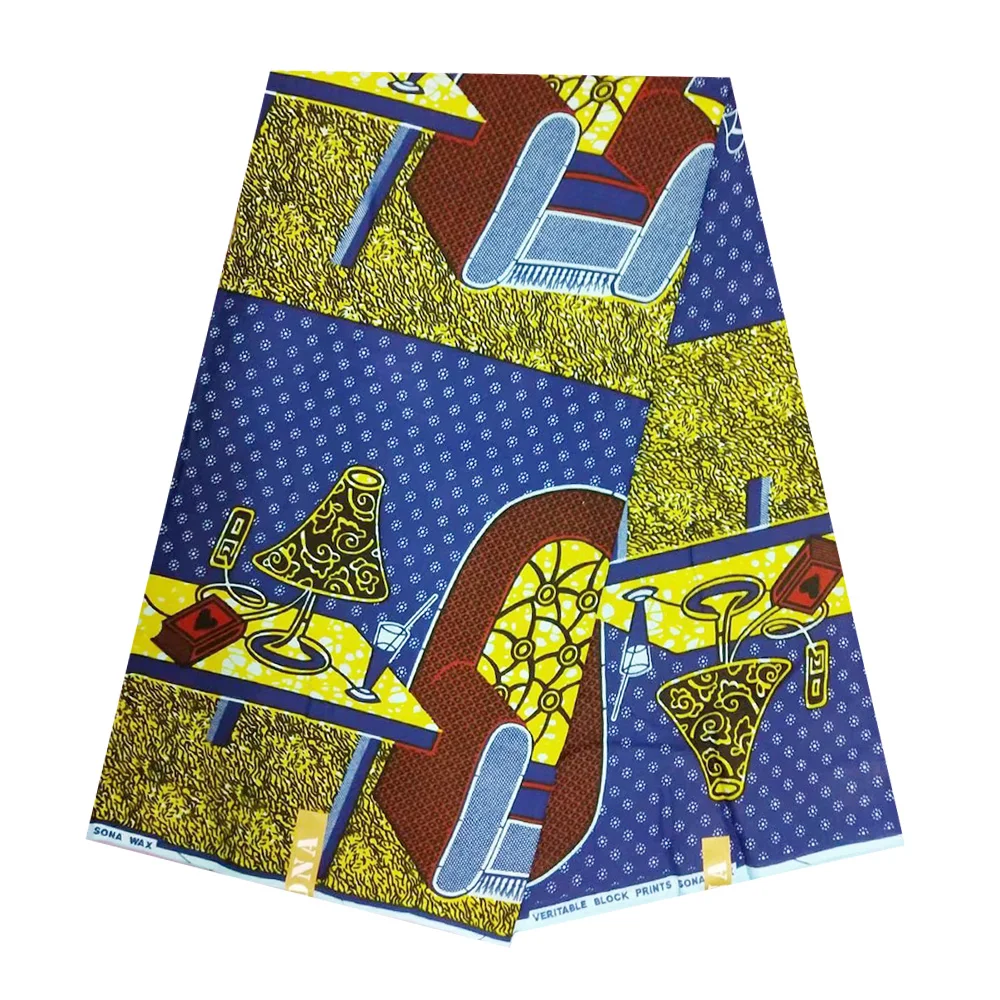 

2019 High Quality African Real Wax Fabric for Dress Block Print Tissue Ghana Nigerian Wax Materials for Sewing Black Friday Sale