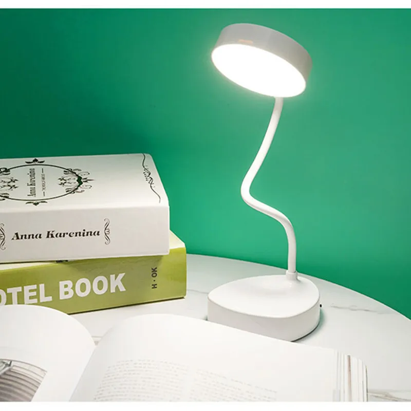 LED Three-Speed Touch Dimming Reading Lamp USB Charging White Warm Eye Protection Student Table Light Small Book Night | Освещение