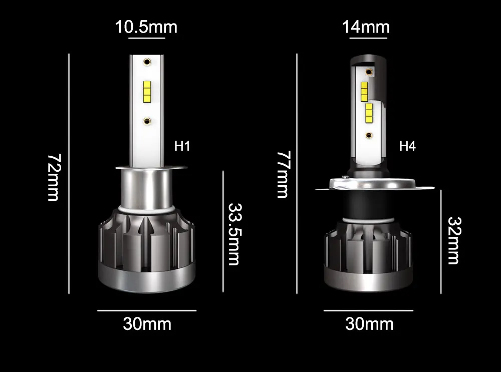 LSlight H1 светодиодный H7 огни H8 H9 H11 H4 светодиодный 9005 HB3 9006 HB4 12V 6000K фаре Авто para лампы стайлинга автомобилей фары лампы 6000K
