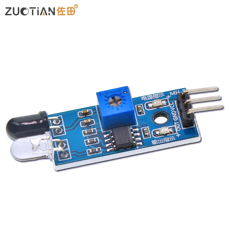 IR Infrared Obstacle Avoidance Sensor Module for Arduino Smart Car Robot 3-wire Reflective Photoelectric New