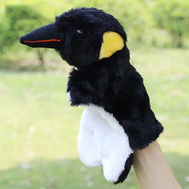 Cartoon Penguin Hand Puppet Lovely Plush Penguin Hand Puppets Funny Animal Penguin Doll Story Telling Hand Puppet Toy for Kids 2