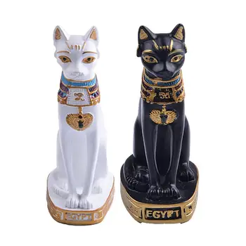 

Egyptian Cat Figurine Statue Decoration Vintage Cat Goddess Bastet Statue Home Garden