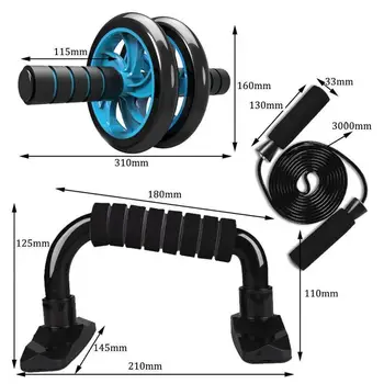 

5 In 1 Pcs/Set 26*18*16cm Home Fitness Set Roller 8 up Band Jump Roller Abdominale Bars Vorm Abdominale Rope Resistance Pus K8H0