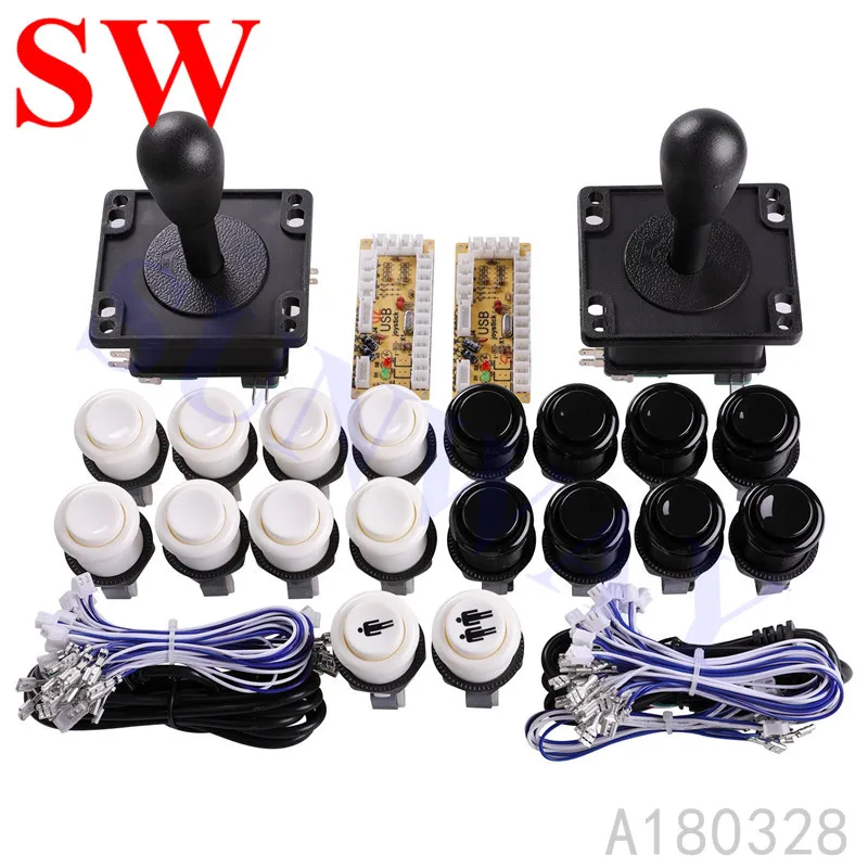 

American joystick DIY Kit Parts Zero Delay USB Arcade controller To PC Connection The American style Joystick Happ Push Buttons