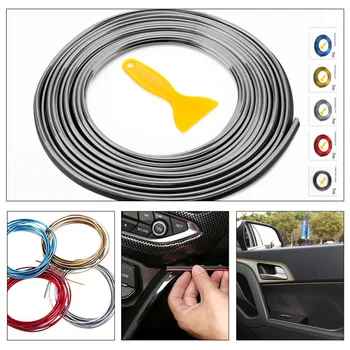 

5M Car Interior Decoration Strips Moulding Trim Dashboard Door Edge Decoration Universal Car Decoration Strip Auto Accessories