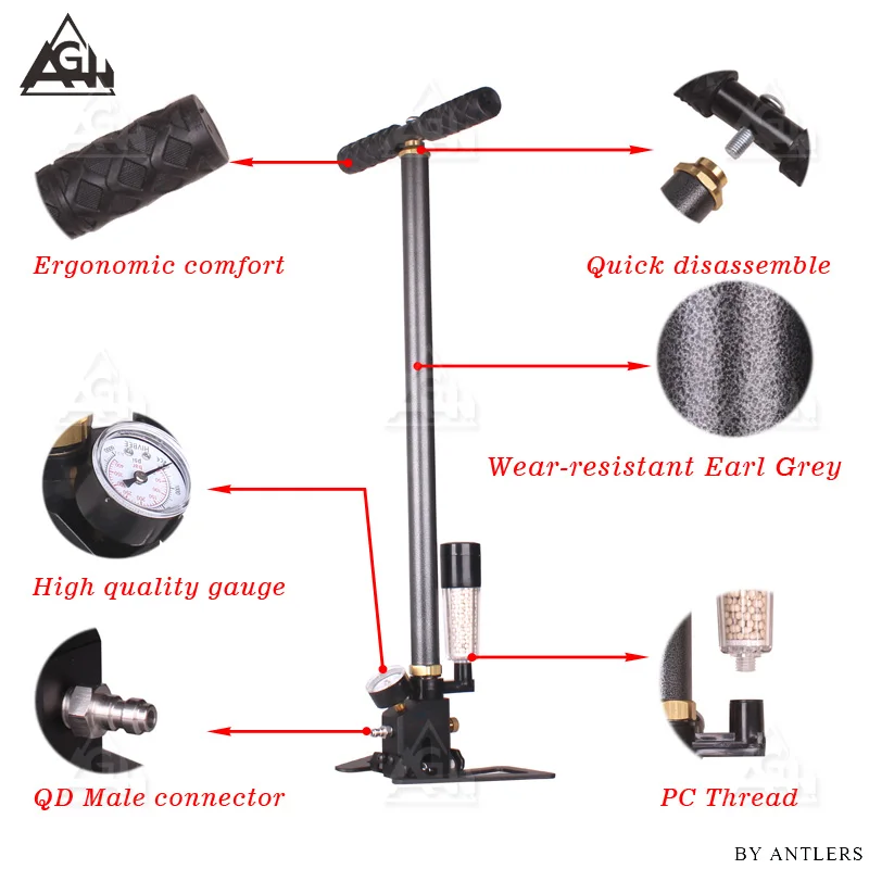 4500PSI PCP пневматическая винтовка Дайвинг высокого давления Pcp ручной насос с Воздух Вода Масло Фильтр 40Mpa Калибр страйкбол Пейнтбол насос