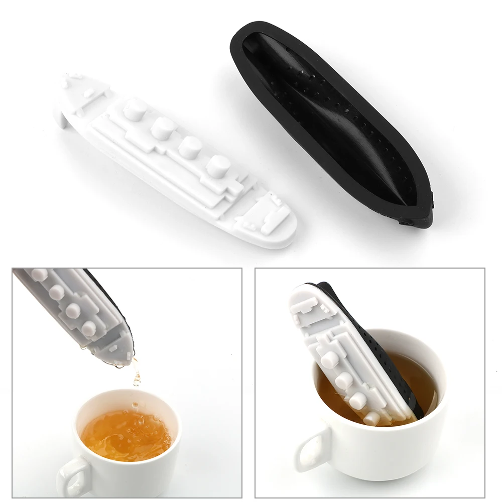 Tea Strainer Titanic Shape Tea Infuser Teaware Herbal Filter Diffuser Empty Silicone Bags Creative Ship Style tea infuser