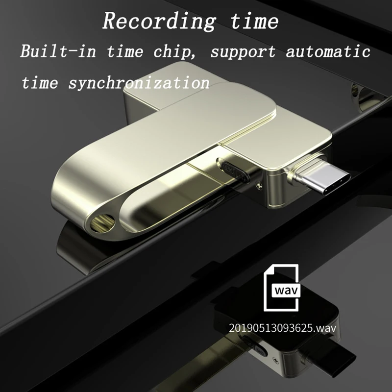 

Type-c Interface OTG Recorder Portable U Disk Voice Recorder Intelligent Noise Reduction HD Mini Type-c Port OTG Recorder