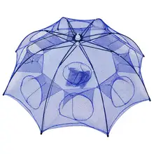 

Fishing Trap Cage 8 Holes Multi-specification Carbon Skeleton Folding Umbrella Blue Fishing Cast Net for Fishing Lover