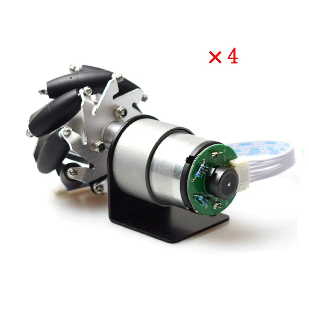 

4pcs/set 60mm Metal Mecanum Wheel with 12v Encoder Motor for Arduino Rasbperry Pie DIY Robot RC Car STEAM Toy