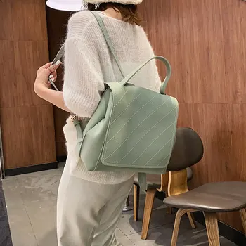 

Western style small bag female 2020 fashionable diamond embroidered line portable backpacks Korean version of all students bag