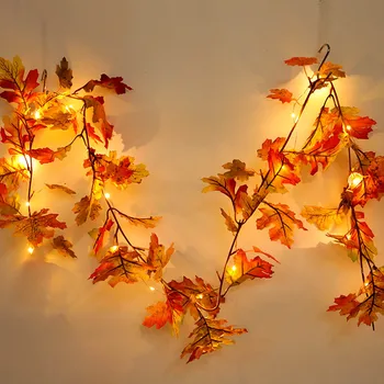 

Home Artificial Maple Leaves Garland Christmas Simulation Rattan Ornament