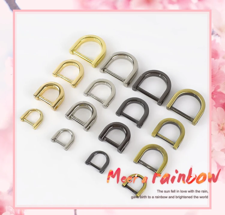 10pcs 13/16/19mm Metal O D Ring Detachable Screw Buckles Shackle Clasp for Bag Strap Belt Hang Buckle Leather Craft Accessories