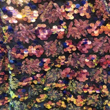 3 мм+ 9 мм расшитое блестками виноград узор Дизайнер DIY модное женское платье Сценическое украшение Материал Ткань для вышивки 180X130 см