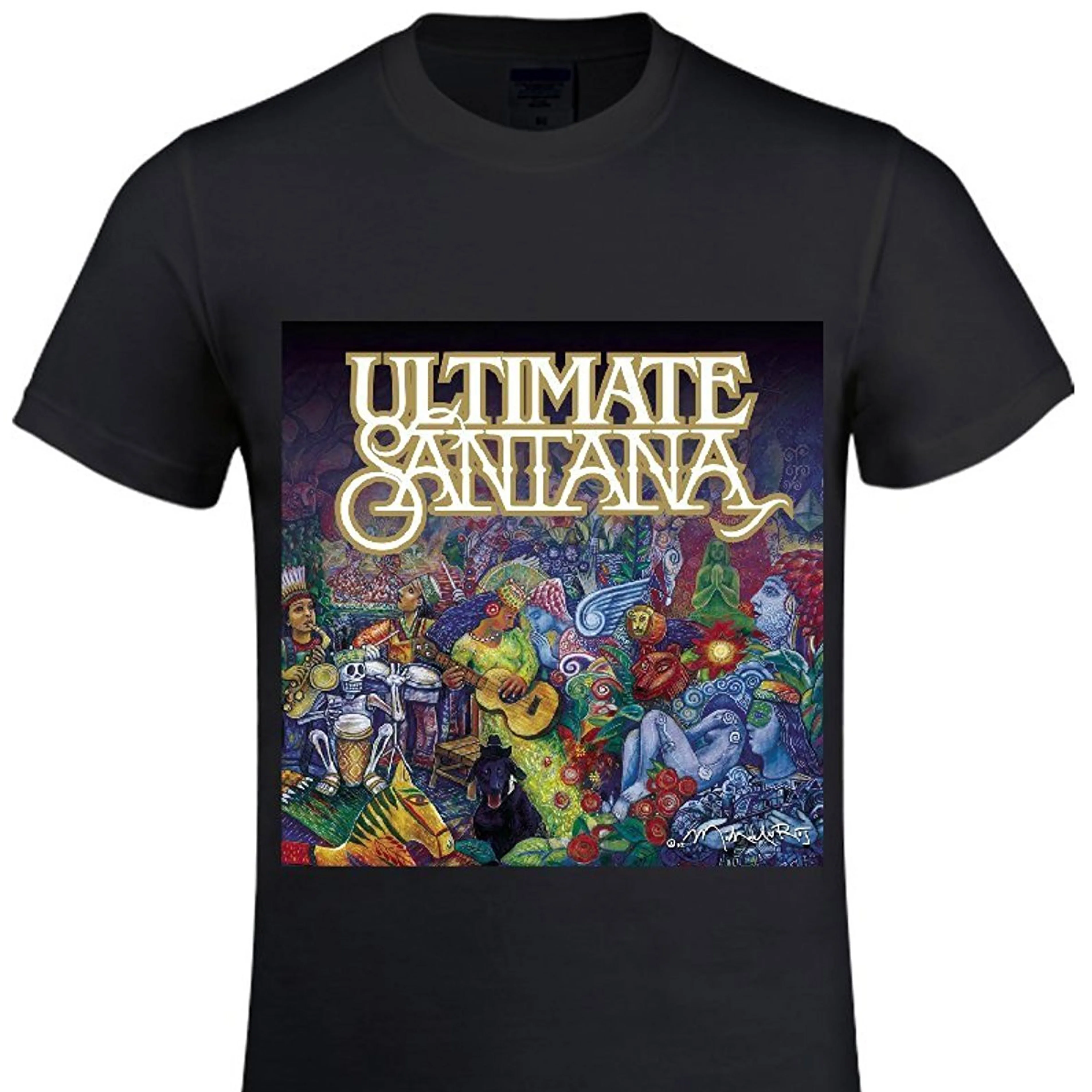 

2019 Short Sleeve Cotton T Shirts Man Clothing Santana Ultimate Men Shirt Crew Neck Cool