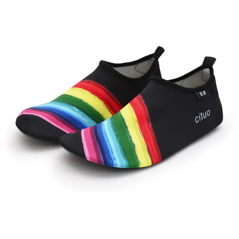 Cartoon Children's Sock Shoes Soft Beach Shoes Sneakers Swimming Upstream Kids Shoes for Girls Unicorn Bear Dinosaur - Цвет: 22
