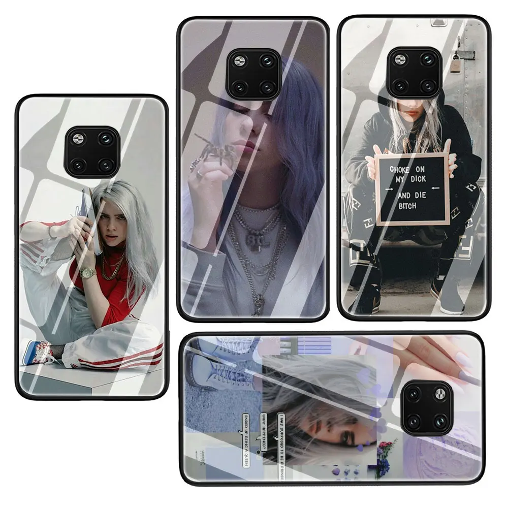 Billie Eilish 13 девушка закаленное стекло крышка чехол для Huawei P10 P20 P30 mate 20 Honor 9 10 Lite Pro 7A 8X P Smart