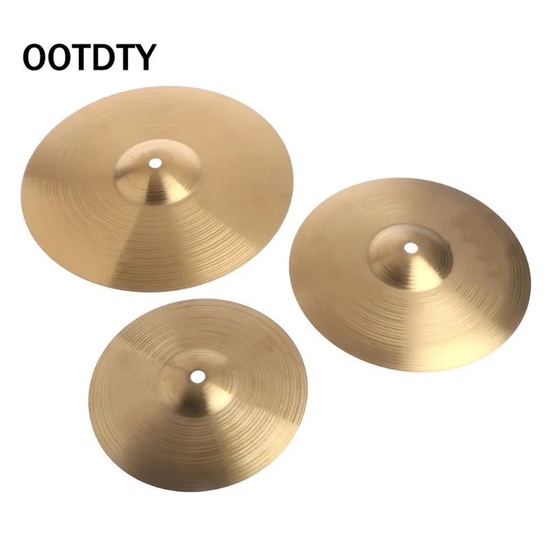 OOTDTY Начинающий медный сплав Crash Cymbal барабан Прочный латунный ударный инструмент 8 10