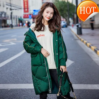

Jacket Women Winter Clothes 2020 Duck Down Jacket Woman Hooded Korean Long Coat Female Warm Parka Chaqueta Mujer MY3288