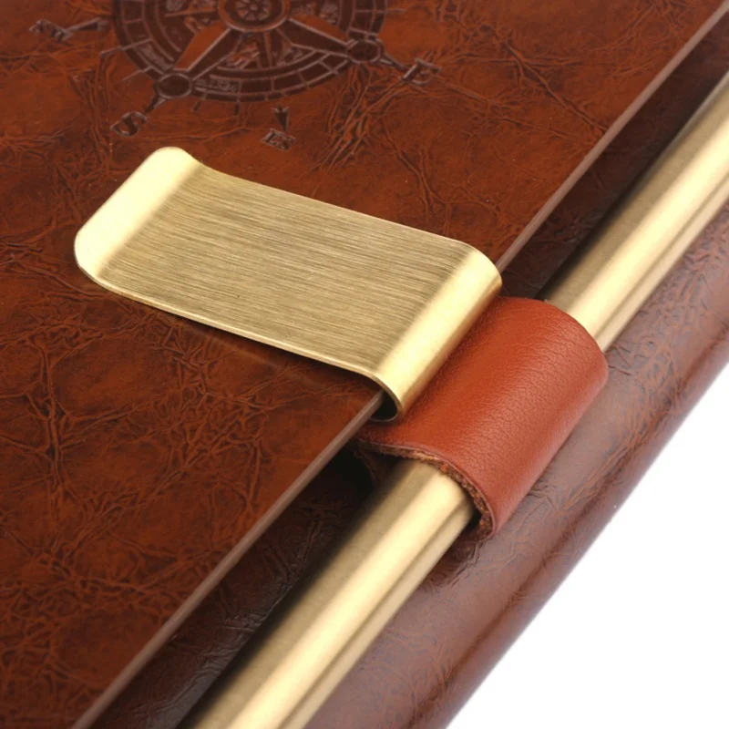 

Metal brass pen clip holder for Vintage genuine leather traveler notebook cowhide diary accessory memo clip