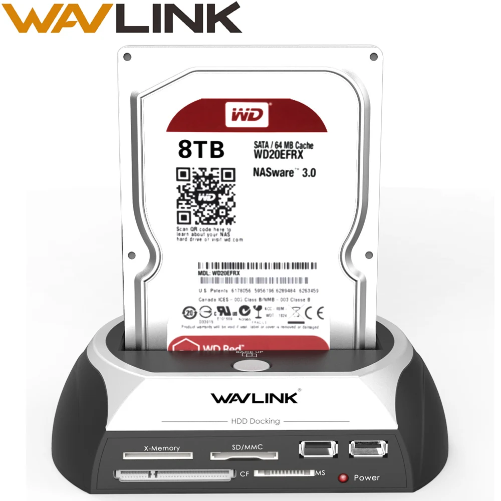 Najtaniej Wavlink wszystko w jednym SATA stacja dokująca hdd 2.5 3.5 cal SSD zewnętrzna obudowa płyty dysku twardego pojemnik z podstawką USB czytnik kart hub HOT