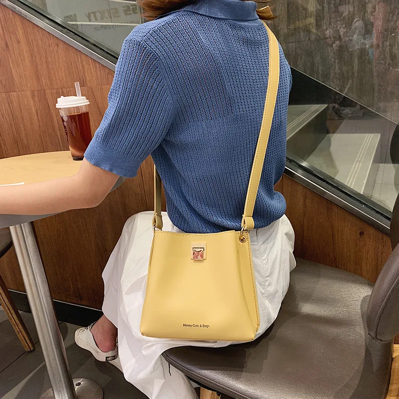 

Bucket Bag Fashion Large Capacity Simple WOMEN'S Bag New Style 2019 Korean-style Versatile Crossbody Bag