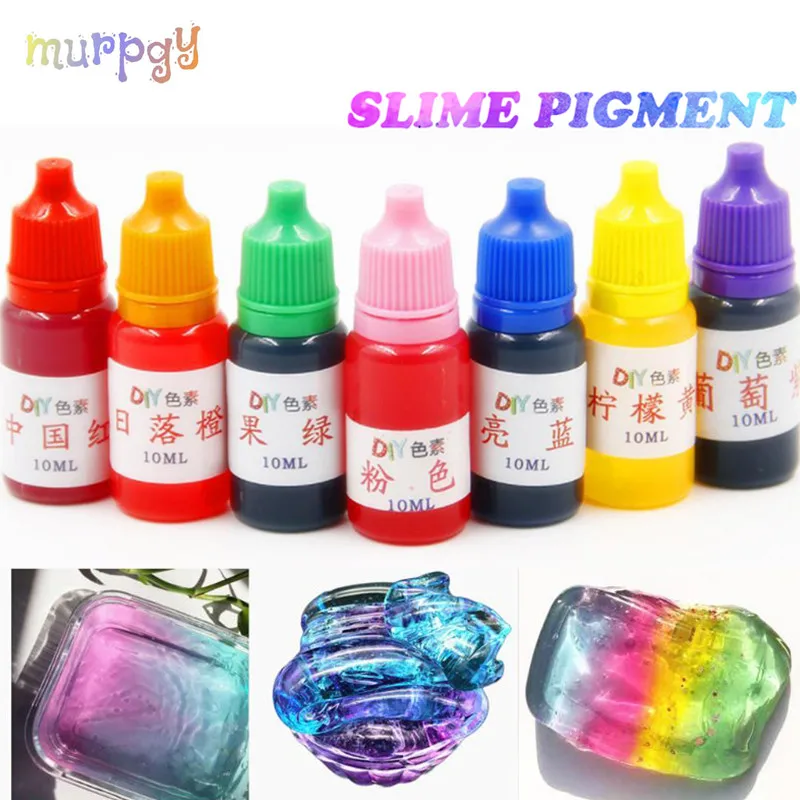 

10ml Diy Pigment Liquid Additive For Slime Clear Liquid Making Slime Glue Kit Polymer Clay Model Art Crystal Mud Toys For Kids